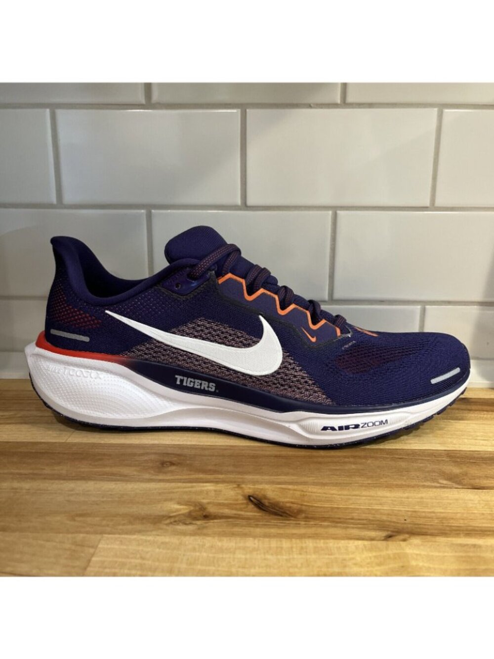 Nike Pegasus 41 Clemson Tigers Running Shoes Men's SZ 11 Purple Mesh FZ5108-500 - Picture 4 of 12